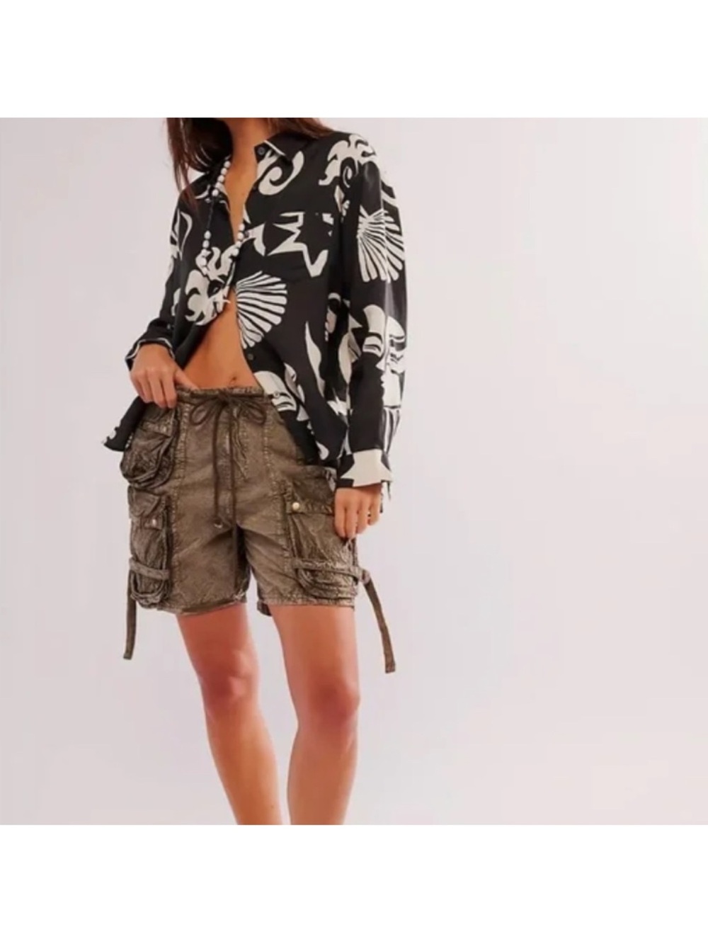 Free People NWOT Wild Bay Parachute Shorts in size XS